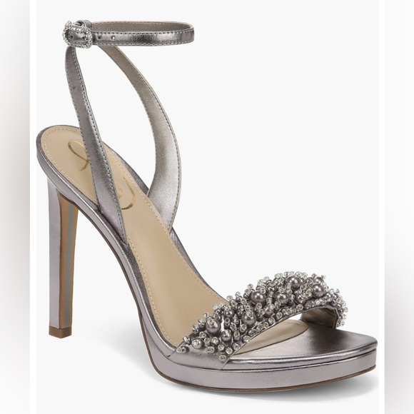 Sam Edelman Jade Rhinestone Ankle Strap Heels Sandals Size 10 - Picture 1 of 10